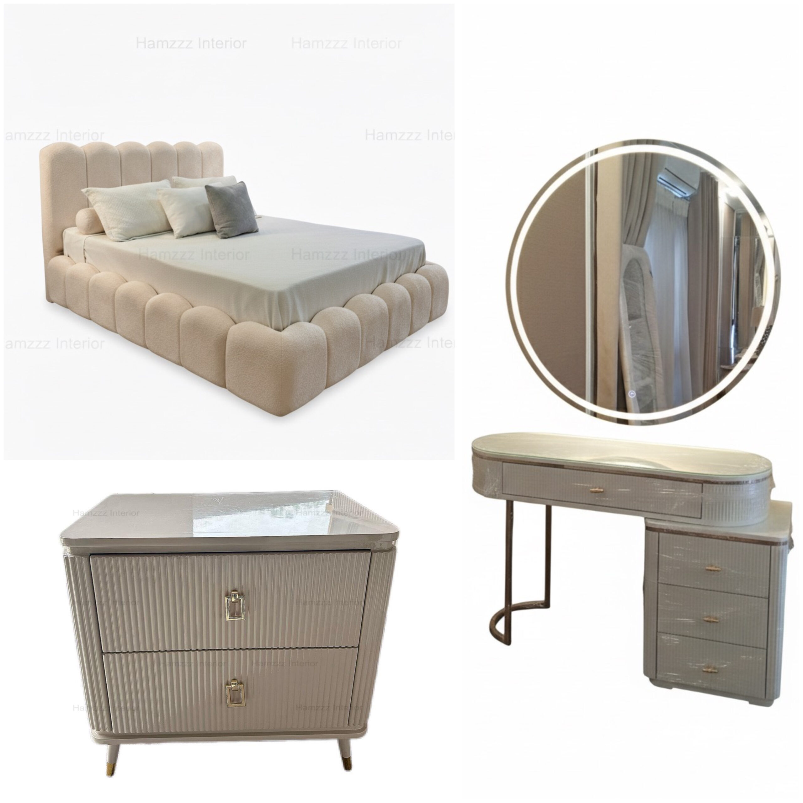 Bed , Sides , Dresser