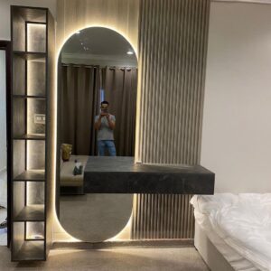 Dressing Table with Small Shelf Storage